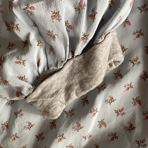 Rebecca Taylor light blue silk floral peasant blouse women’s size‎ 2 - Picture 3 of 6